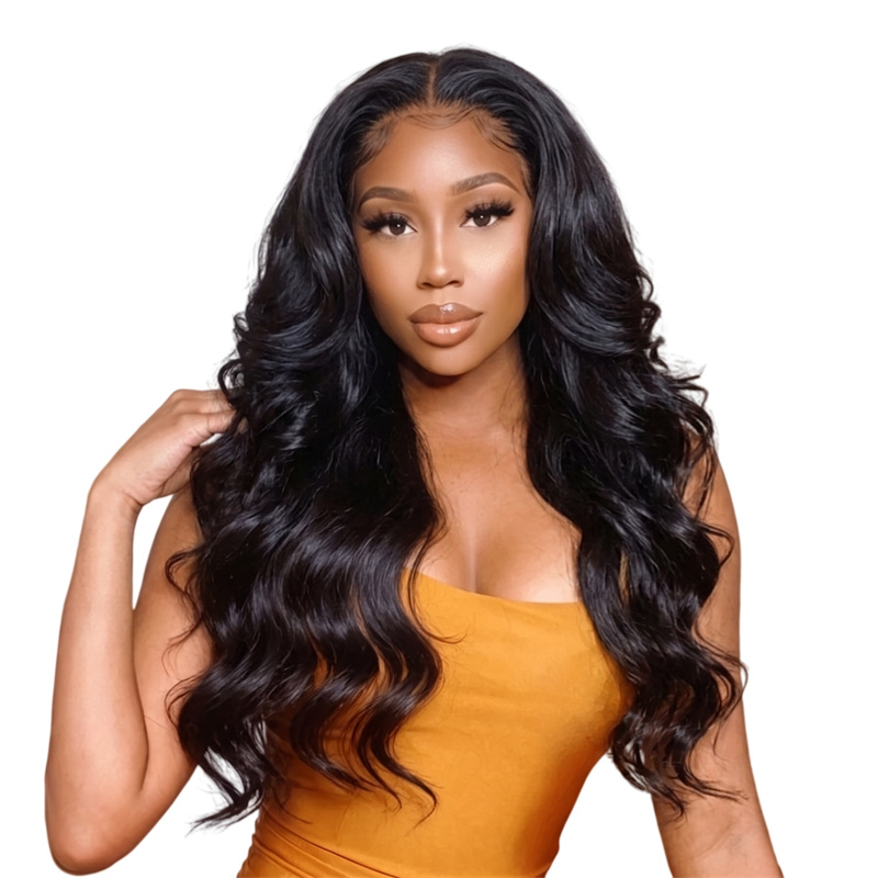 Long Black Body Wave Lace Front Wigs For Black Women Wholesale
